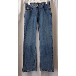 VTG Cruel Girl Jeans‎ Women's 07 Regular Low Rise Relaxed Fit Slit Cuff Y2K